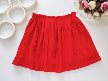 6,7 лет, рост 116,122 Красная юбка с люрексом