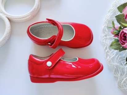 22 (14,5 см) Лакові червоні туфлі