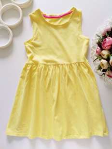 4,5 років, зростання 104,110 Дитяча літня лимонна сукня