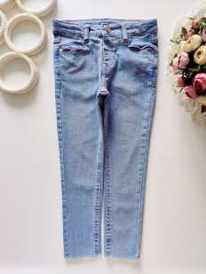 4,5 лет, рост 110 Голубые джинсы скинни