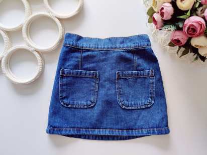 4,5 лет, рост 110 Детская джинсовая юбка на резинке