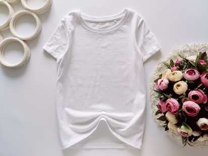 8 років, зріст 128 Нова біла футболка для дівчинки