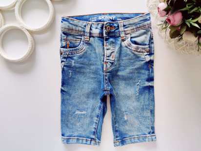 4,5 лет, рост 110 Крутые стрейчевые джинсовые шорты