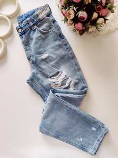 32\160 Блакитні рвані джинси