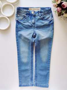 5,6 лет, рост 116 Голубые детские джинсы
