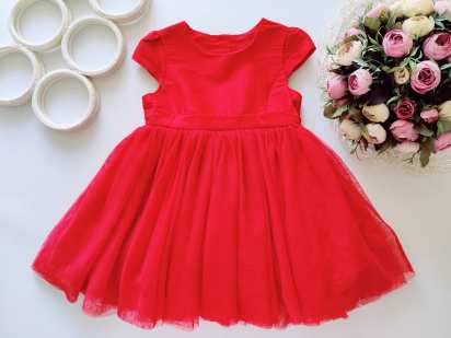 2,3 роки, зріст 98 Червона пишна сукня фатин