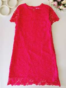 10,11 років, зріст 146 Ошатне ажурне рожеве плаття