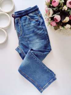 9 лет рост 134 Стрейчевые мягкие джинсы на резинке