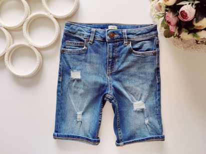 5,6 лет, рост 116 Модные джинсовые шорты стрейч