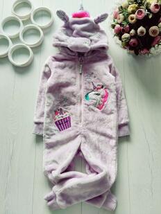 3,4 года, рост 104 Теплый махровый кигуруми пони единорог