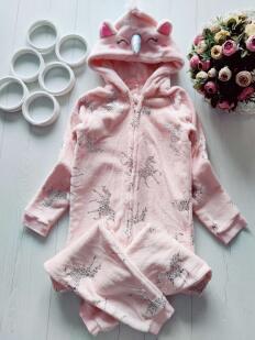 8,9 лет, рост 128,134 Теплый махровый кигуруми пони единорог