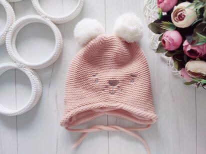 6 міс, р.45 Тепла шапка на флісі, р.45