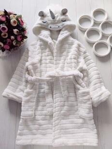5,6 років, зріст 116 Теплий махровий халат з єдинорогом