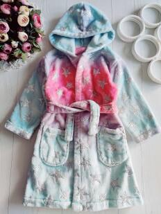 3,4 роки, зріст 98,104 Теплий махровий хлат у сріблястих зірках