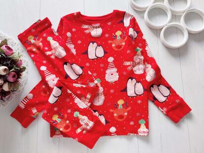 10 років, зріст 140 Трикотажна піжама для дівчинки новорічна