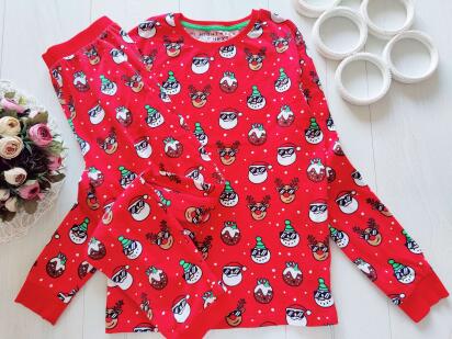14 років, зріст 164 Новорічна червона трикотажна піджама для хлопчика
