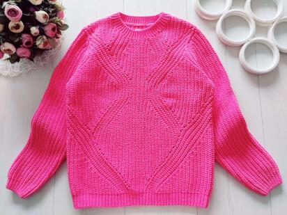 10,11 років, зріст 146 Яскравий рожевий светр