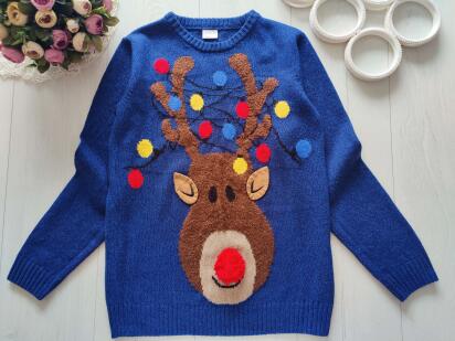 12,13 років, зріст 152,158 Новорічний светр з оленем