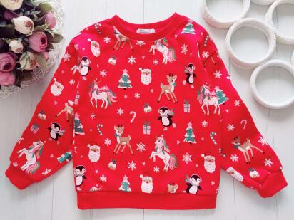 4,5 років, зріст 110 Новорічний світшот на флісі