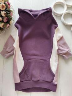 3 роки, зріст 98 Сукня-худі тепла з капюшоном на флісі