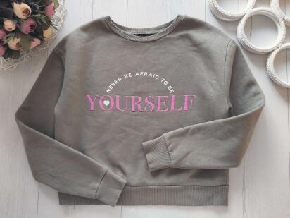 10,11 років, зріст 146 Світшот на флісі хакі