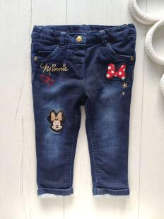 12 міс, зріст 80 Утеплені дитячі джинси стретч із міккі