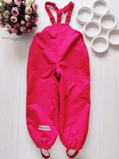 5,6 років, зріст 110,116 Зимовий напівкомбінезон на флісі для дівчинки, рожевий