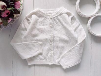 2,3 роки, зріст 98 Біла кофточка для дівчинки котон