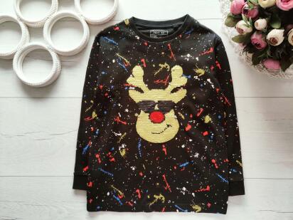 5 років, зріст 110 Новорічний реглан з оленем