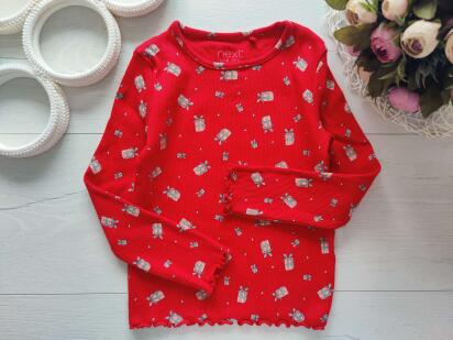 2,3 роки, зріст 92,98 Червоний реглан з подарунками в рубчик