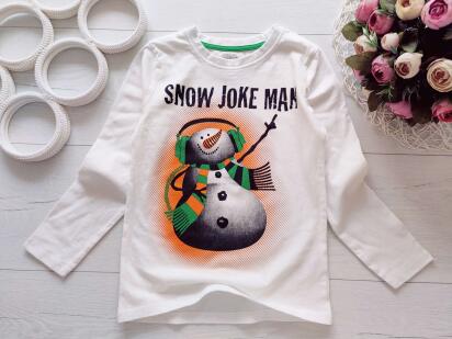 6,7 років, зріст 116,122 Новорічний реглан сніговик