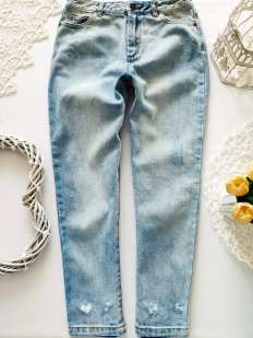 9 лет, рост 134 Крутые джинсы бойфренды