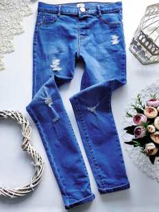 10 лет, рост 140 Стрейчевые джинсы узкачи для девочки