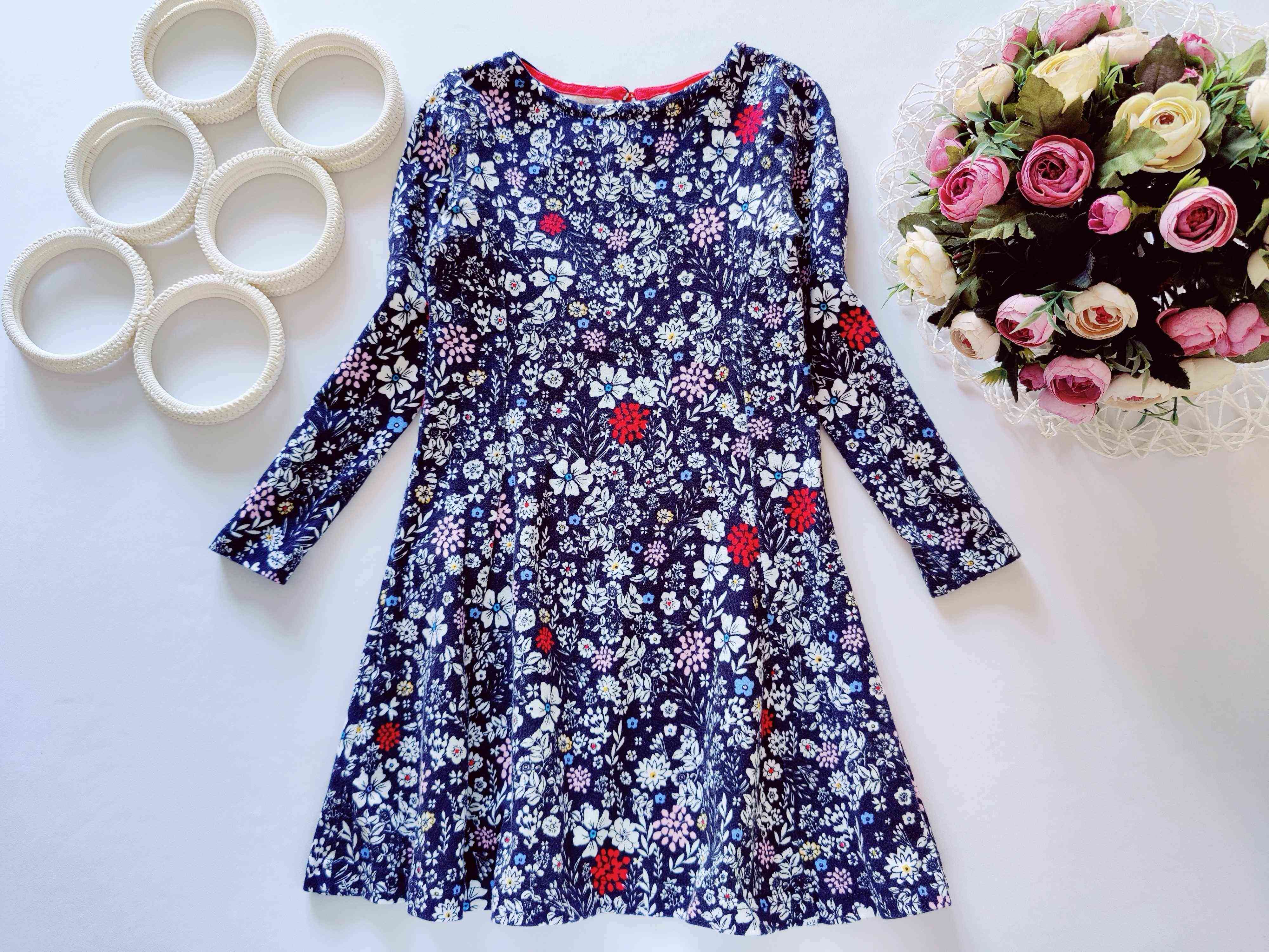 6 років, зріст 116 Щільна квіткова сукня Joules