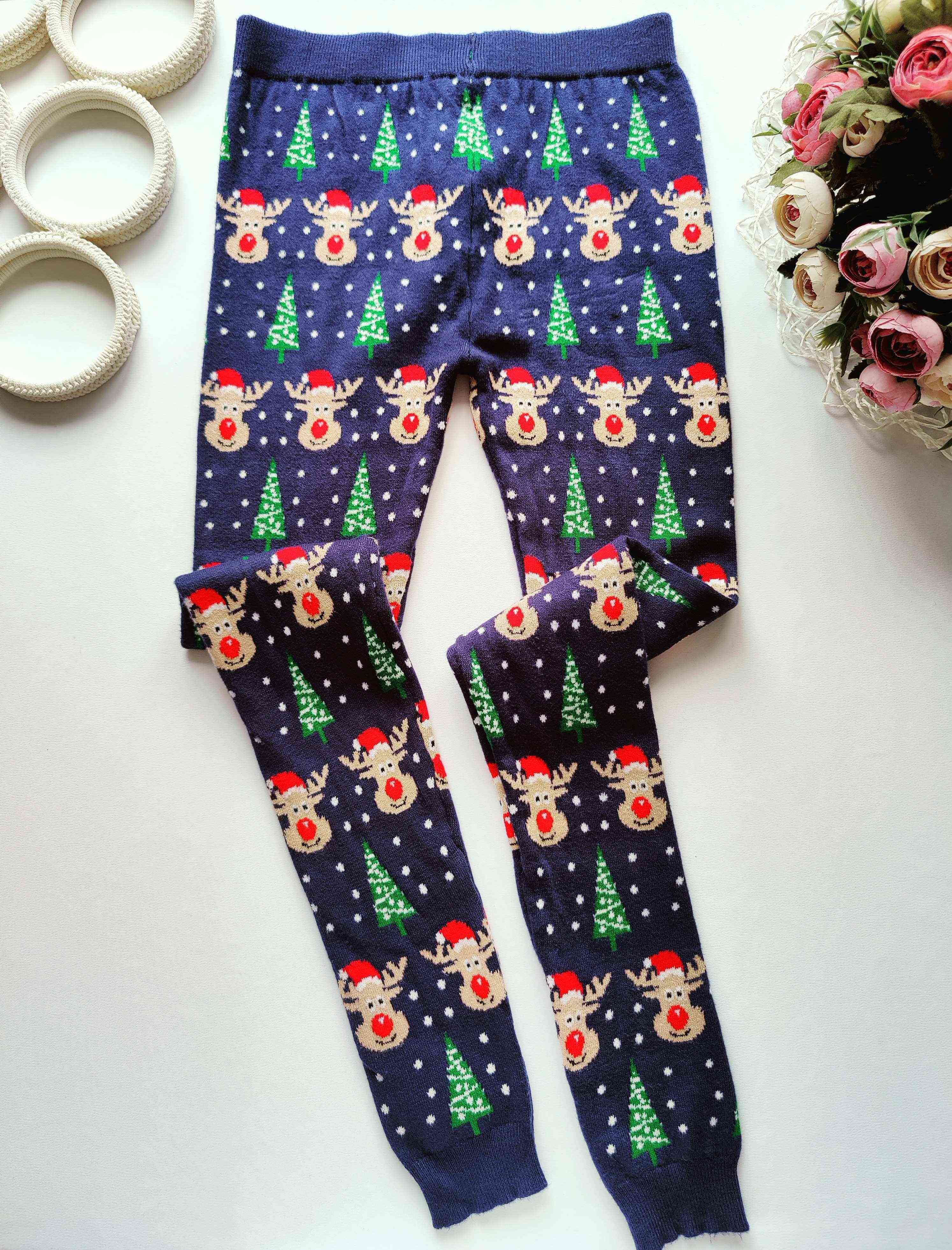 11,12 років, зріст 146,152 Теплі новорічні лосіни