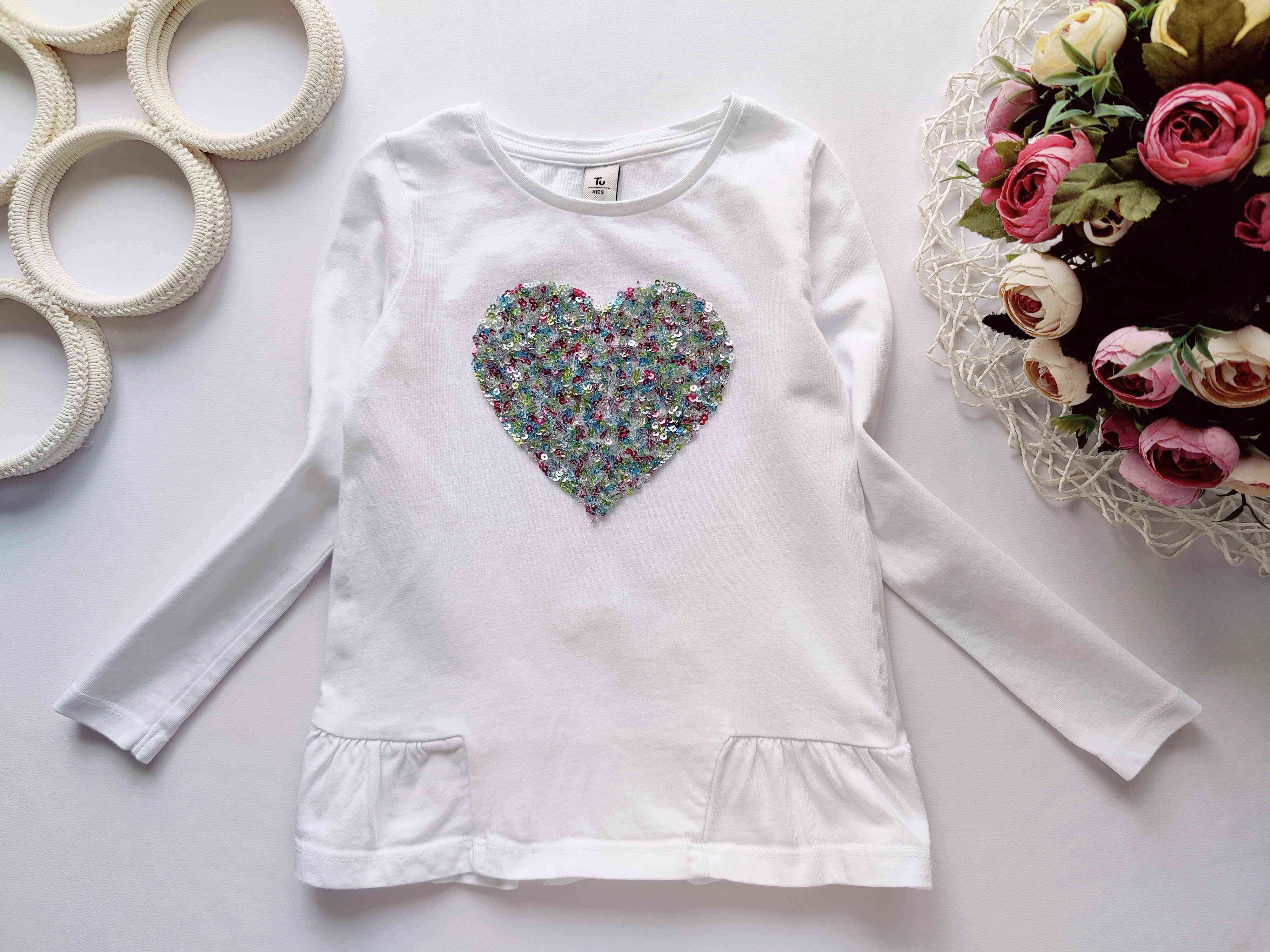 4,5 років, зріст 104,110 Лонгслів з паєтками