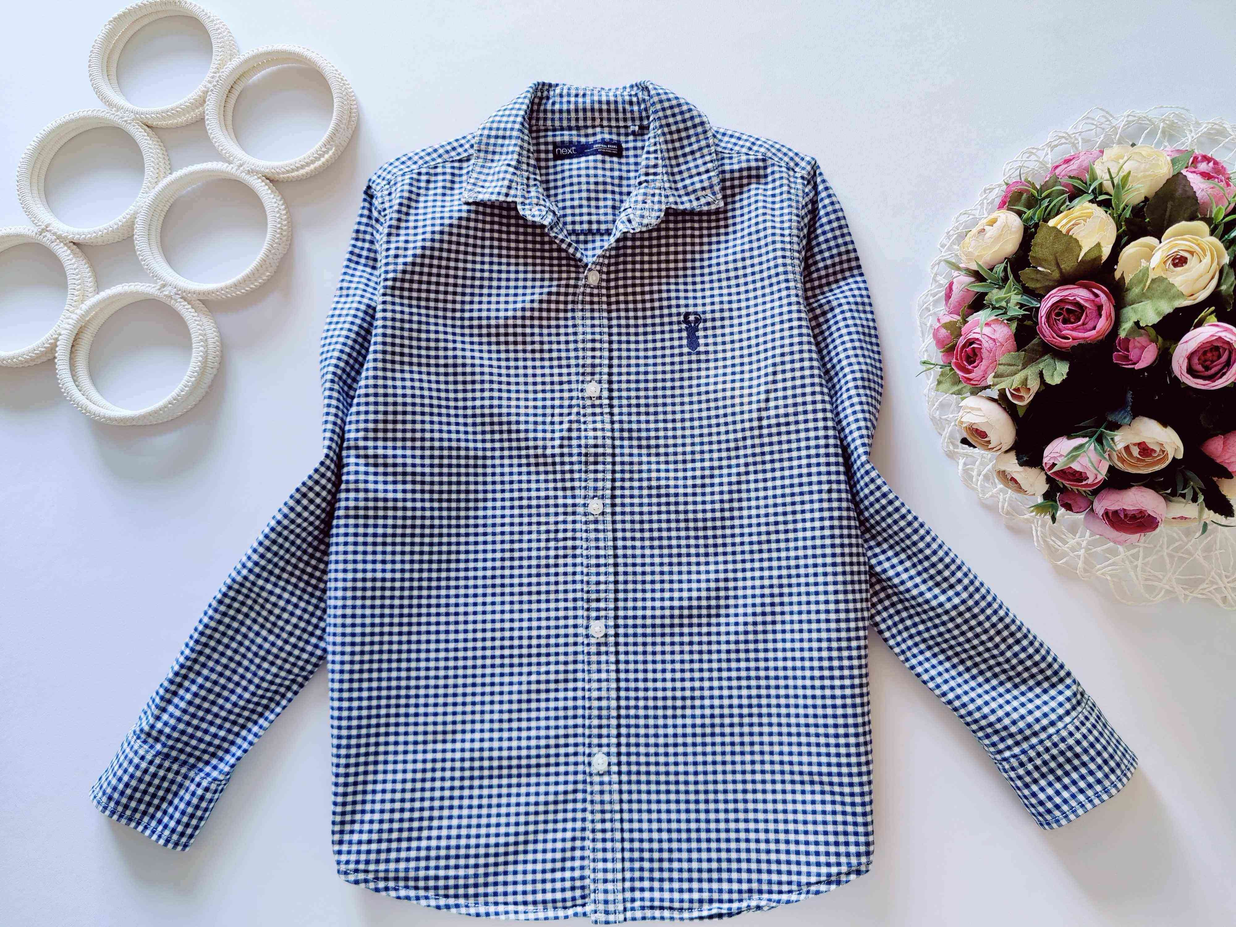 10 років, зріст 140 Сорочка у клітинку