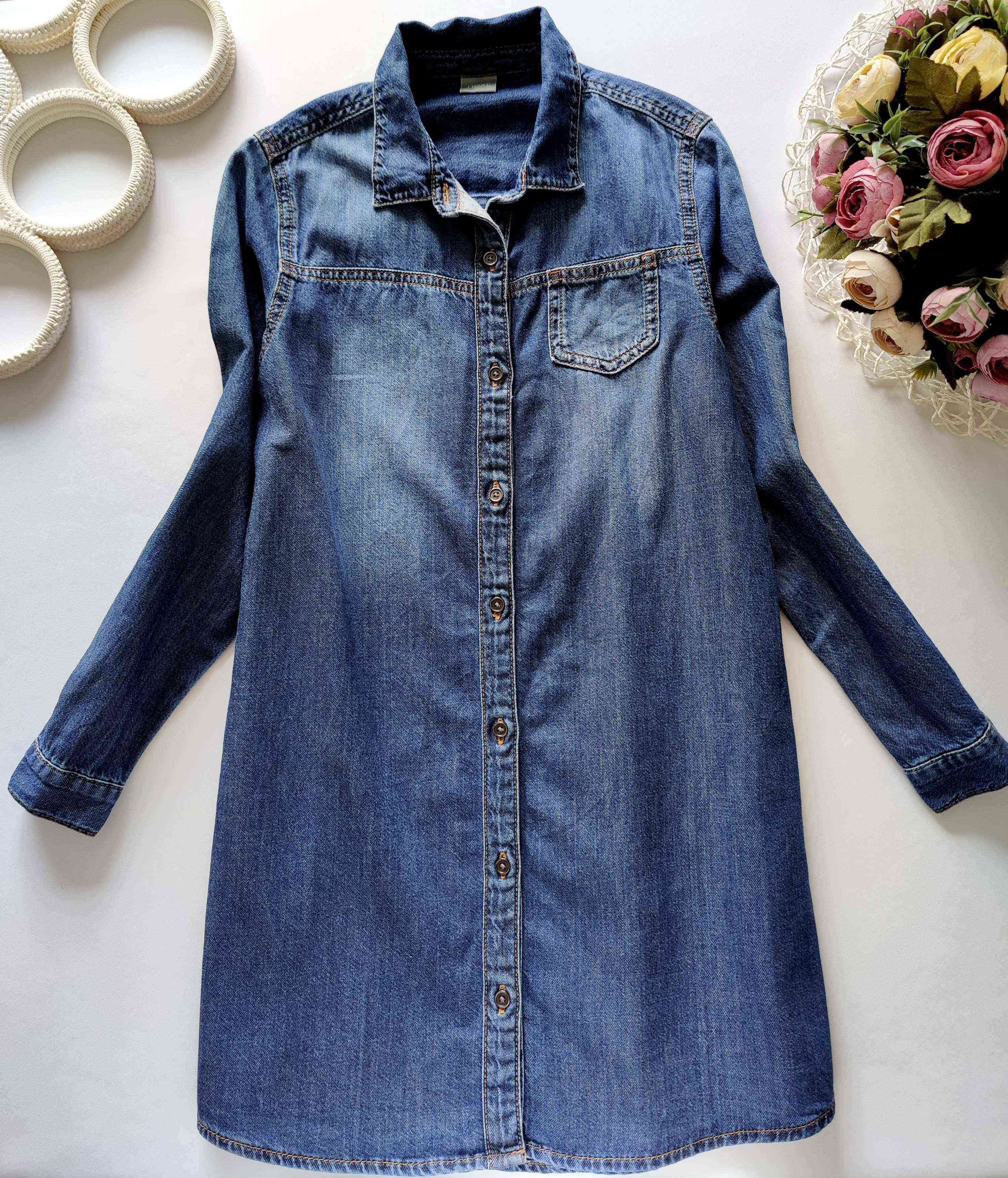 10 років, зріст 140 Джинсова сукня-сорочка