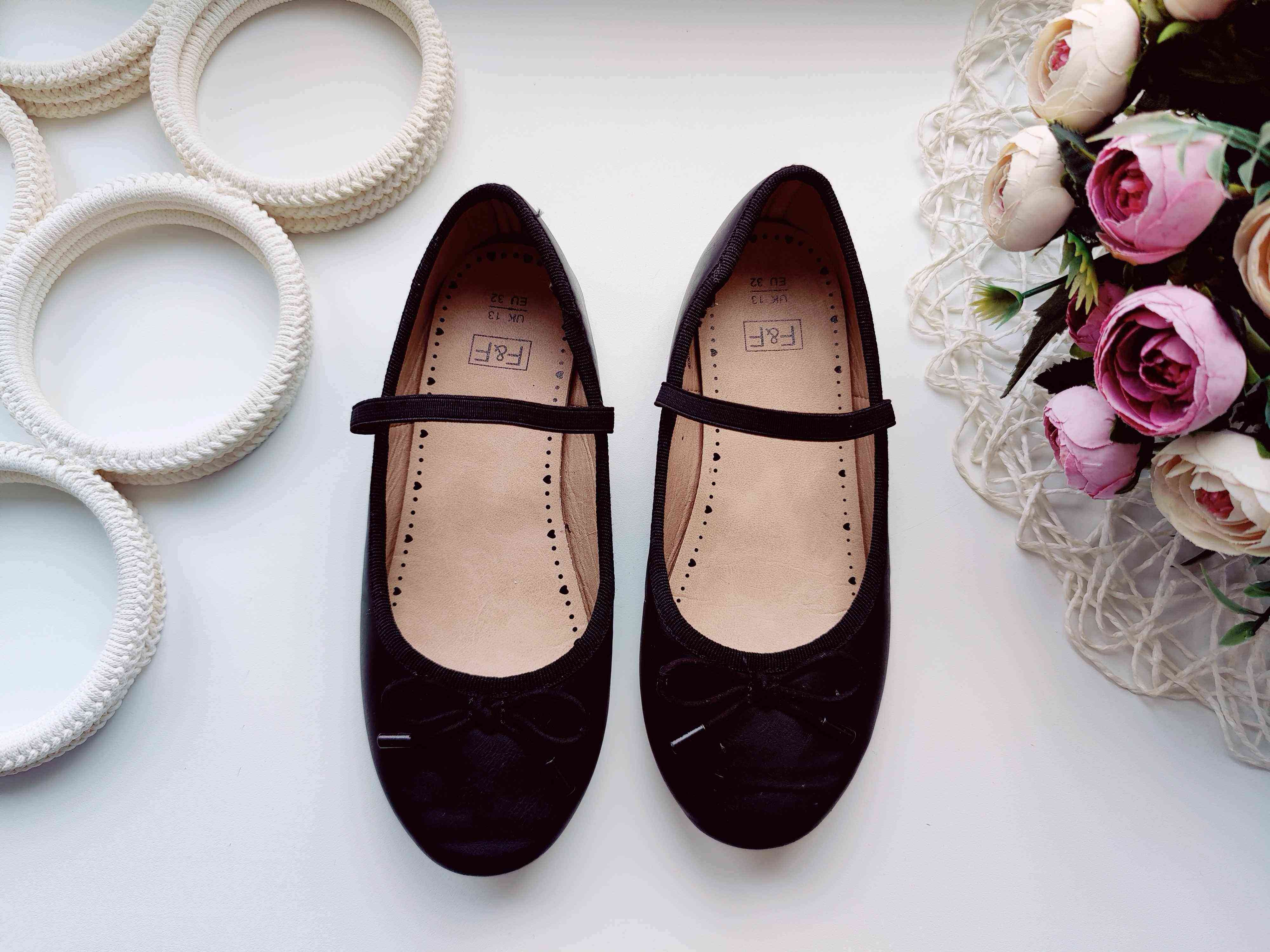 32 (20 см) Чорні балетки