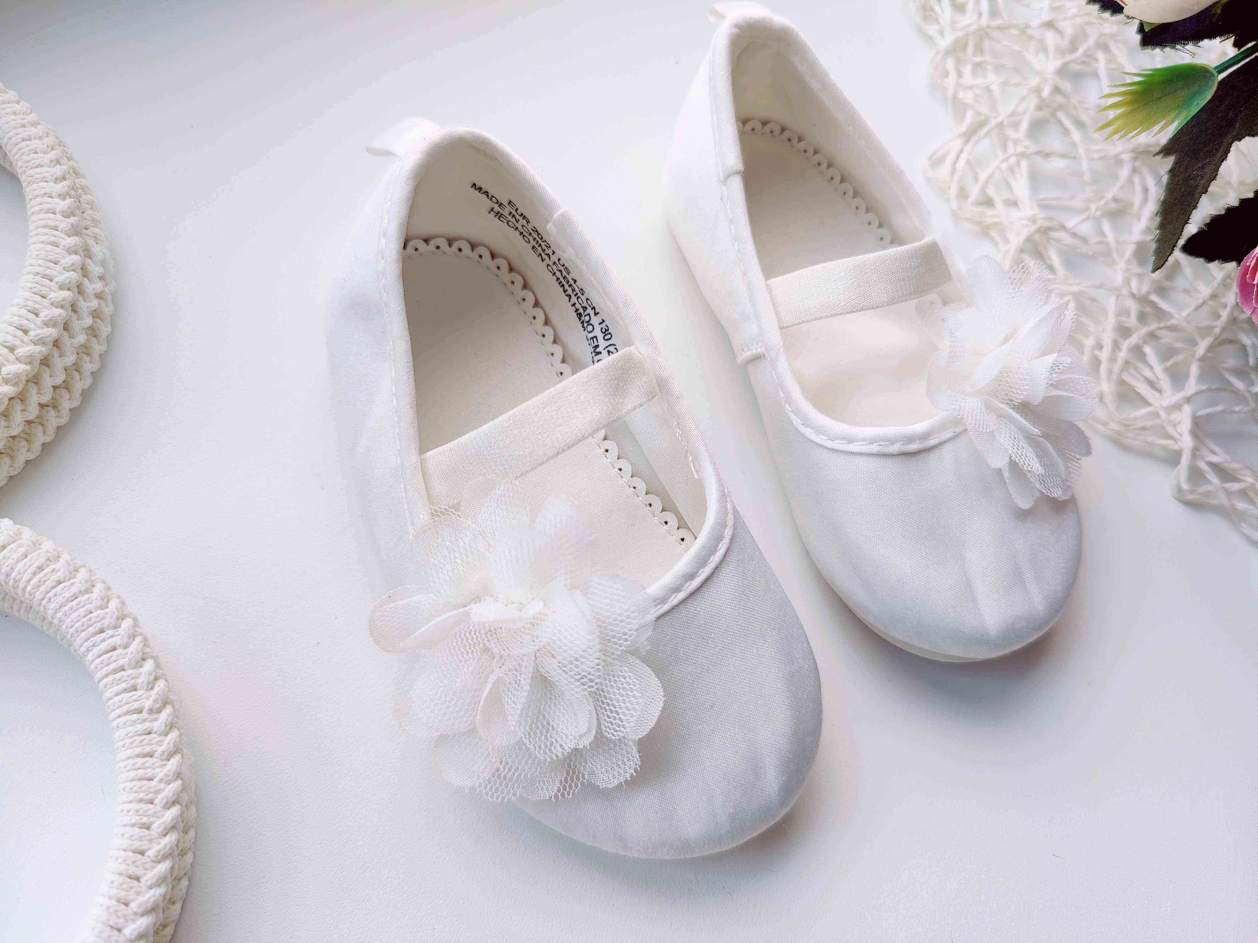 20-21 (13 см) Ошатні білі балетки