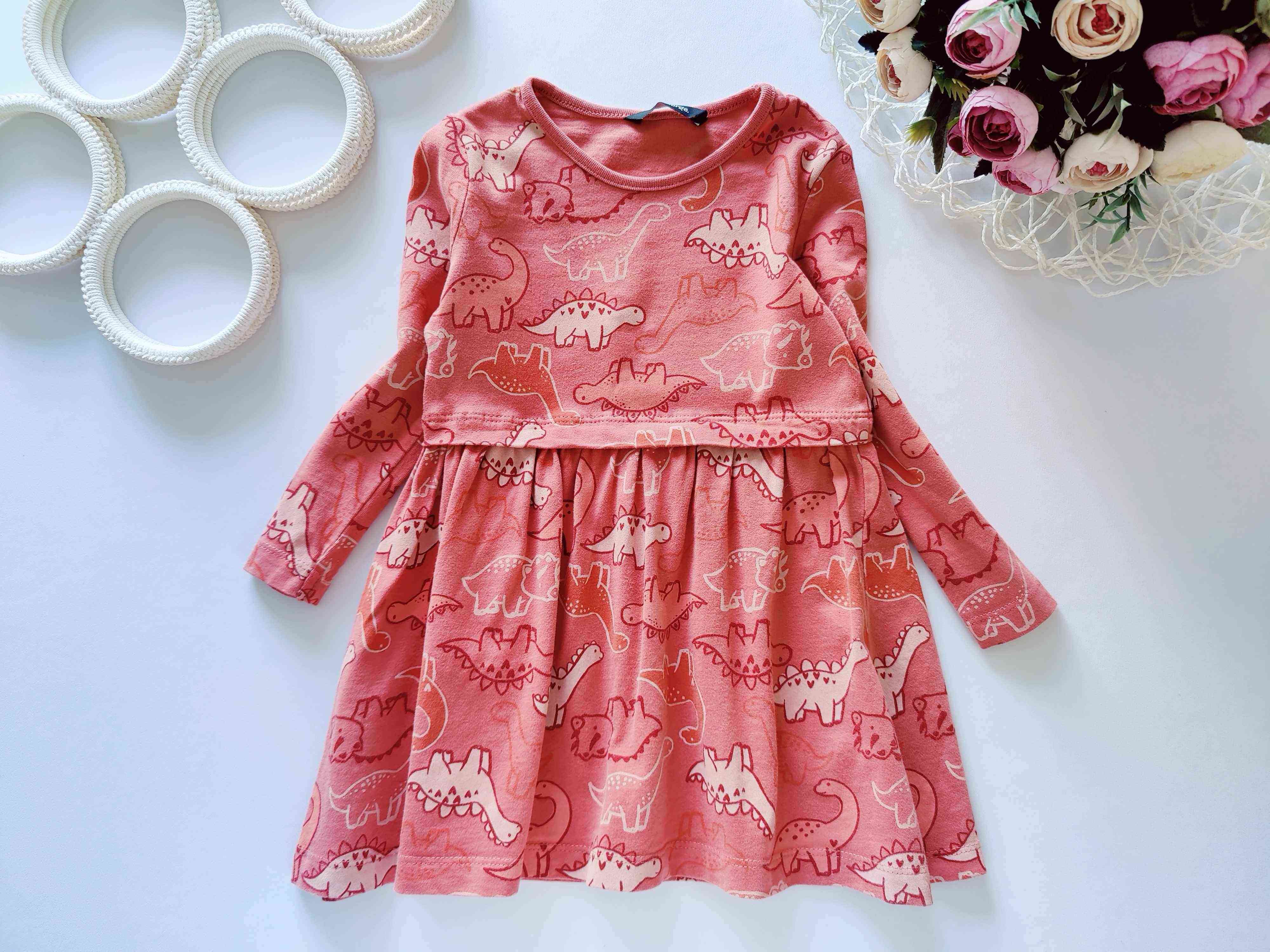 1,5,2 роки, зріст 86,92 Сукня у динозаврах