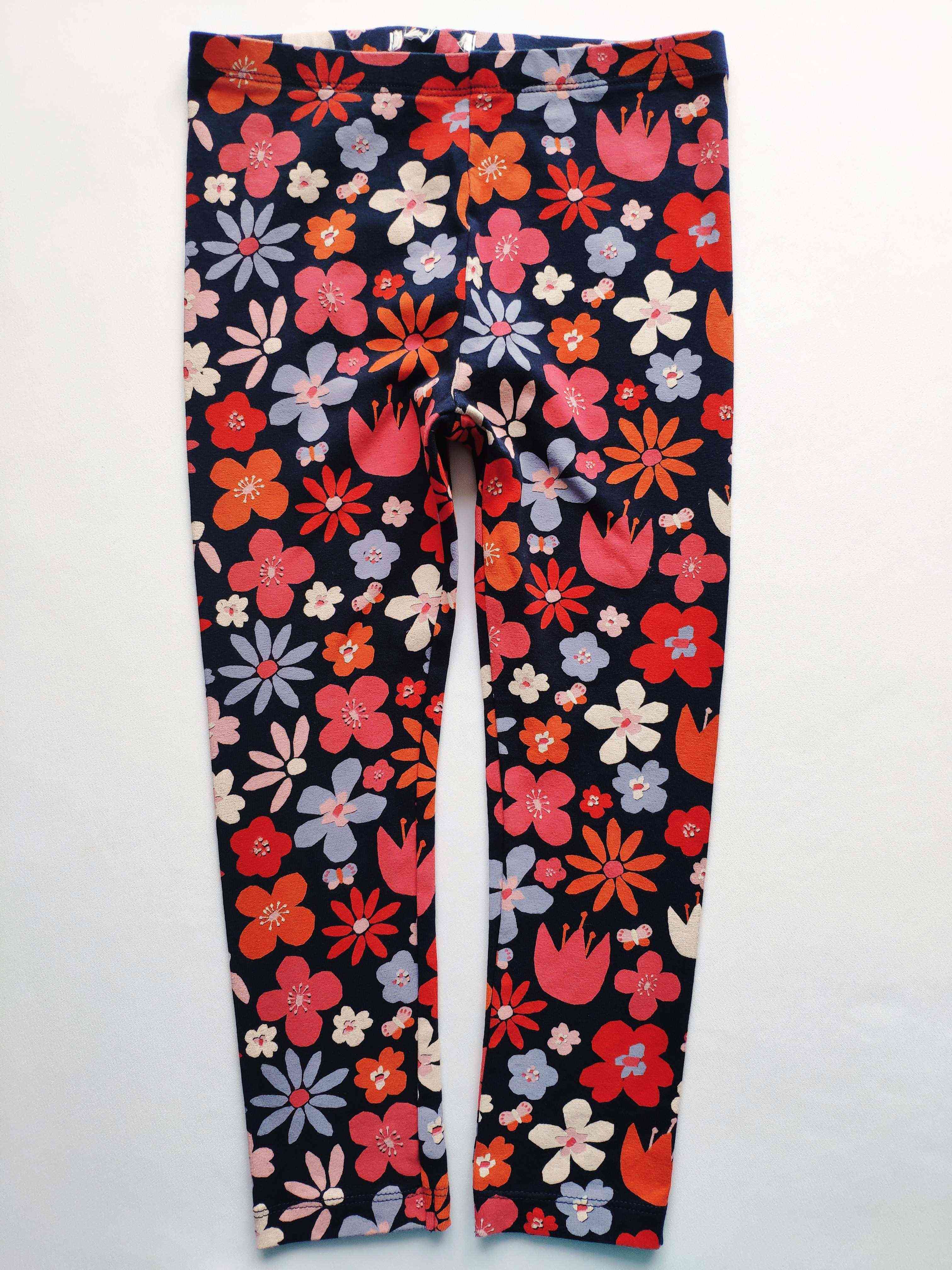 4\5 років, зріст 104\110 Квіткові лосини для дівчинки