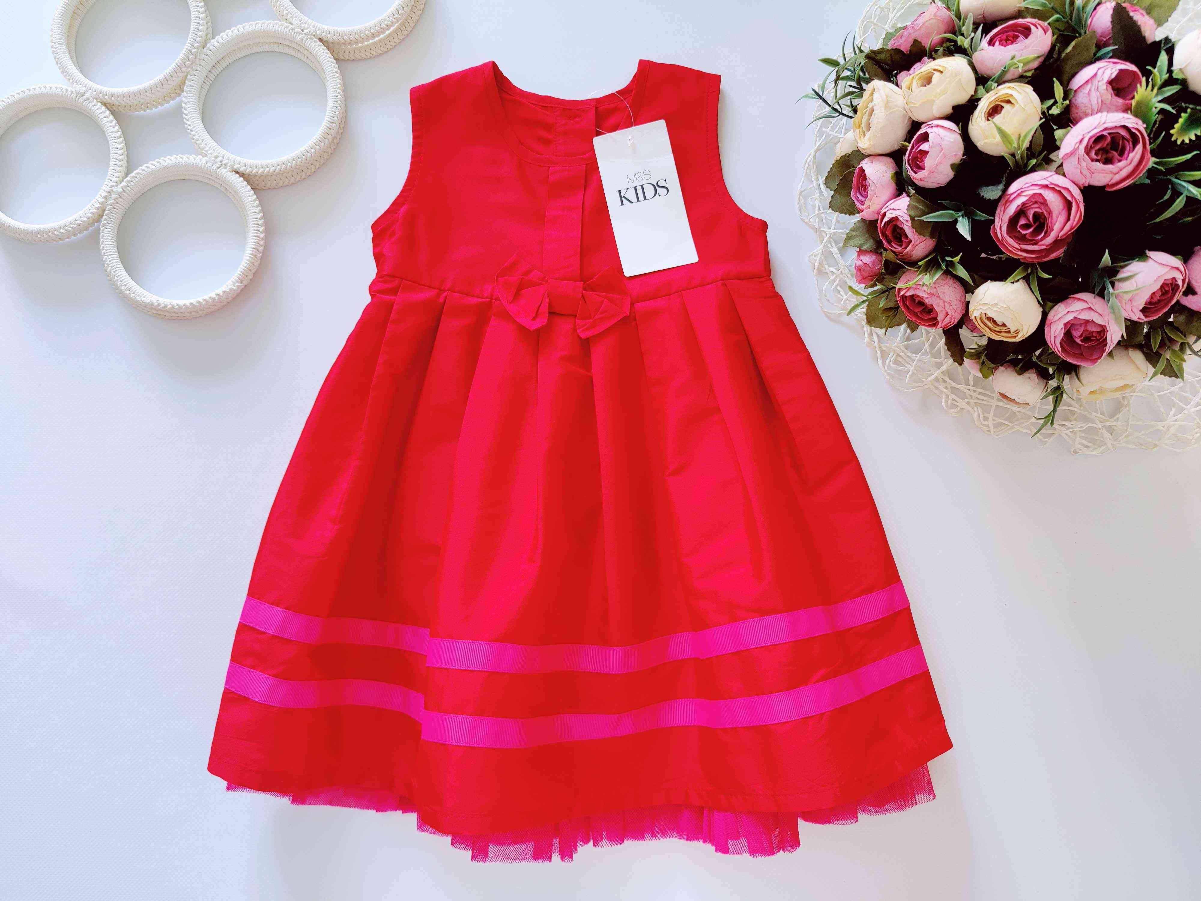 12,18 міс, зріст 83 Нова червона дитяча сукня