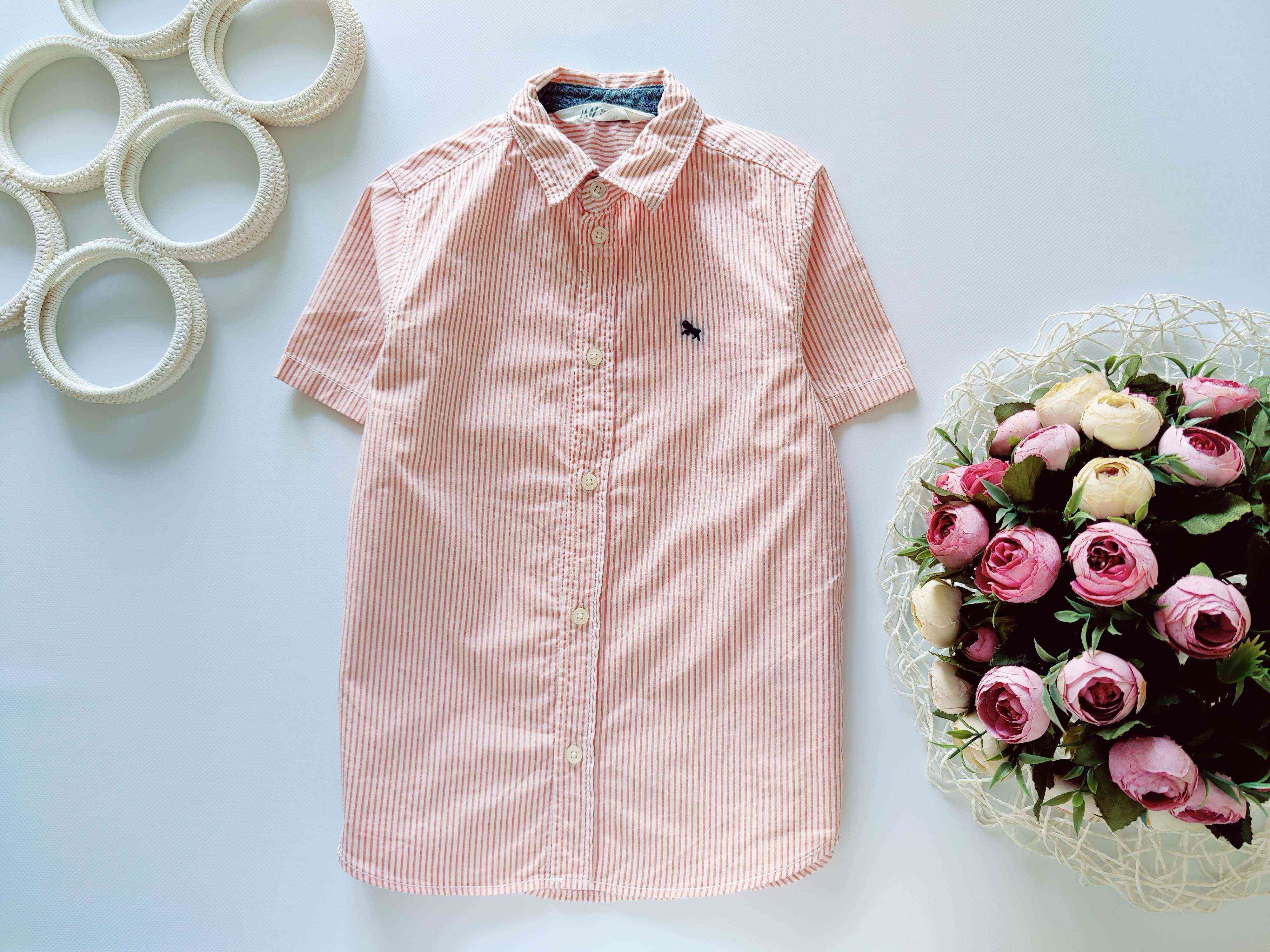 4,6 лет, рост 116 Полосатая рубашка