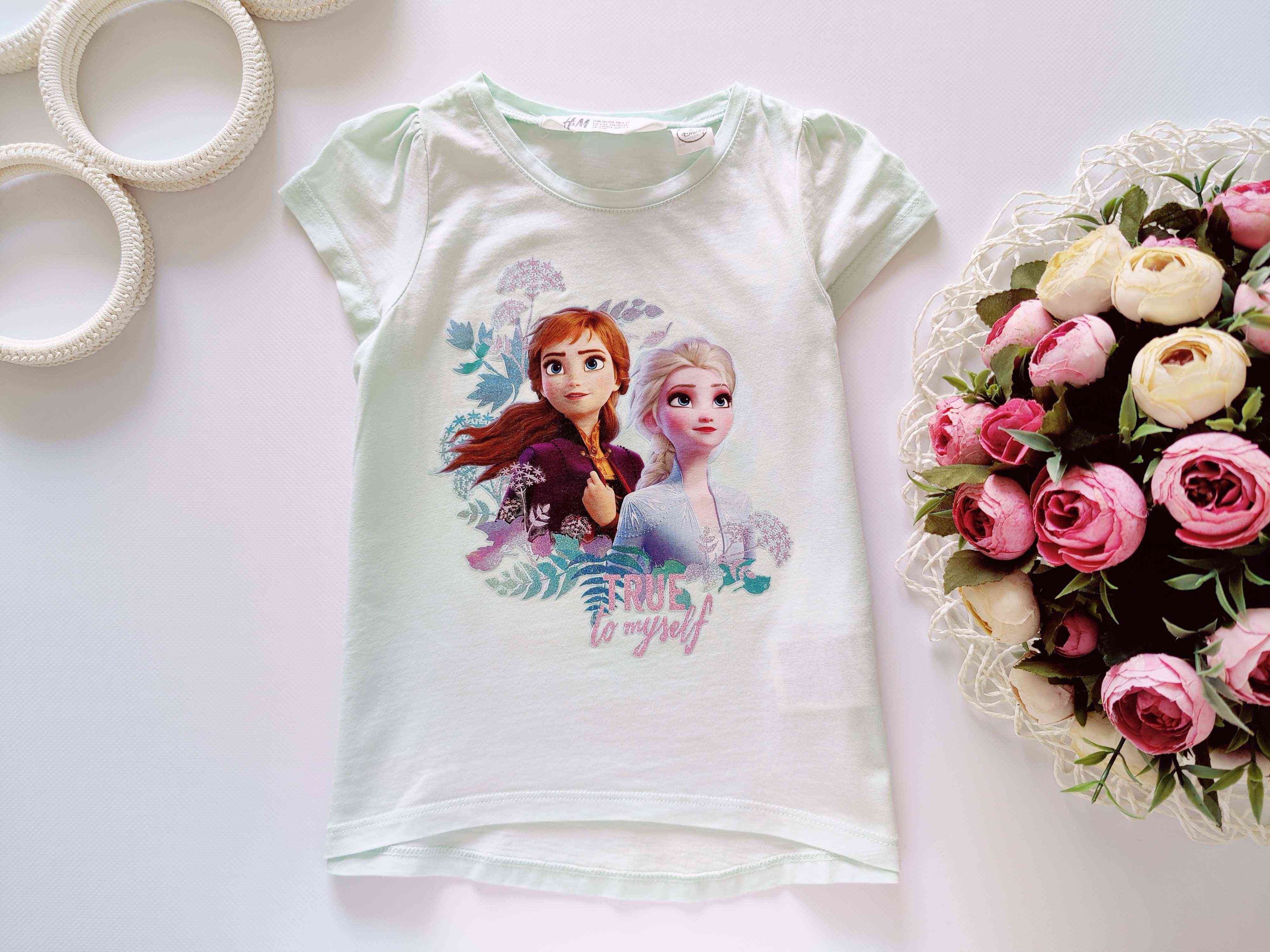 2,4 роки, зріст 98,104 Футболка з Анною та Ельзою