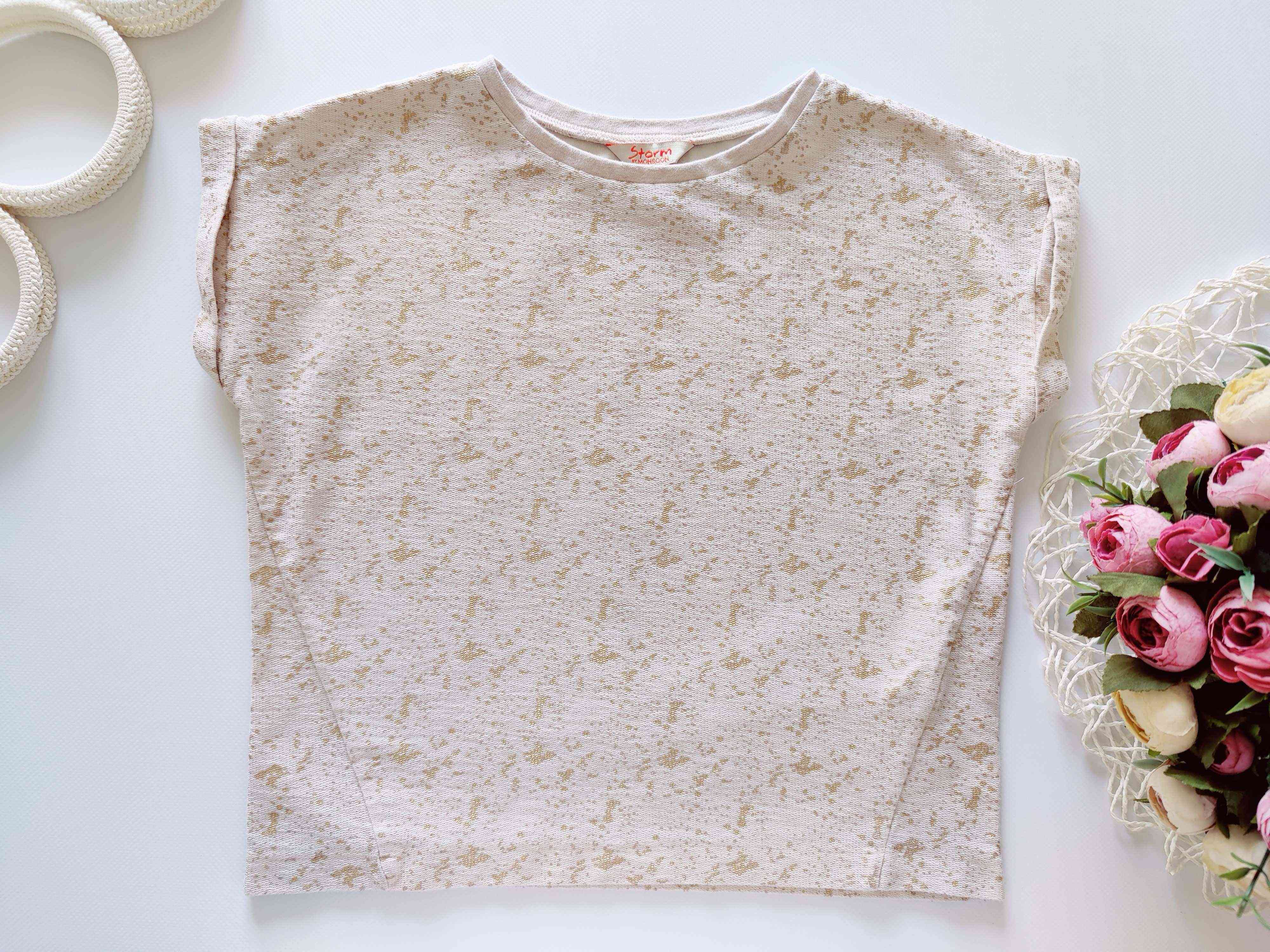 7,8 років, зріст 122,128 Футболка із золотистим напиленням
