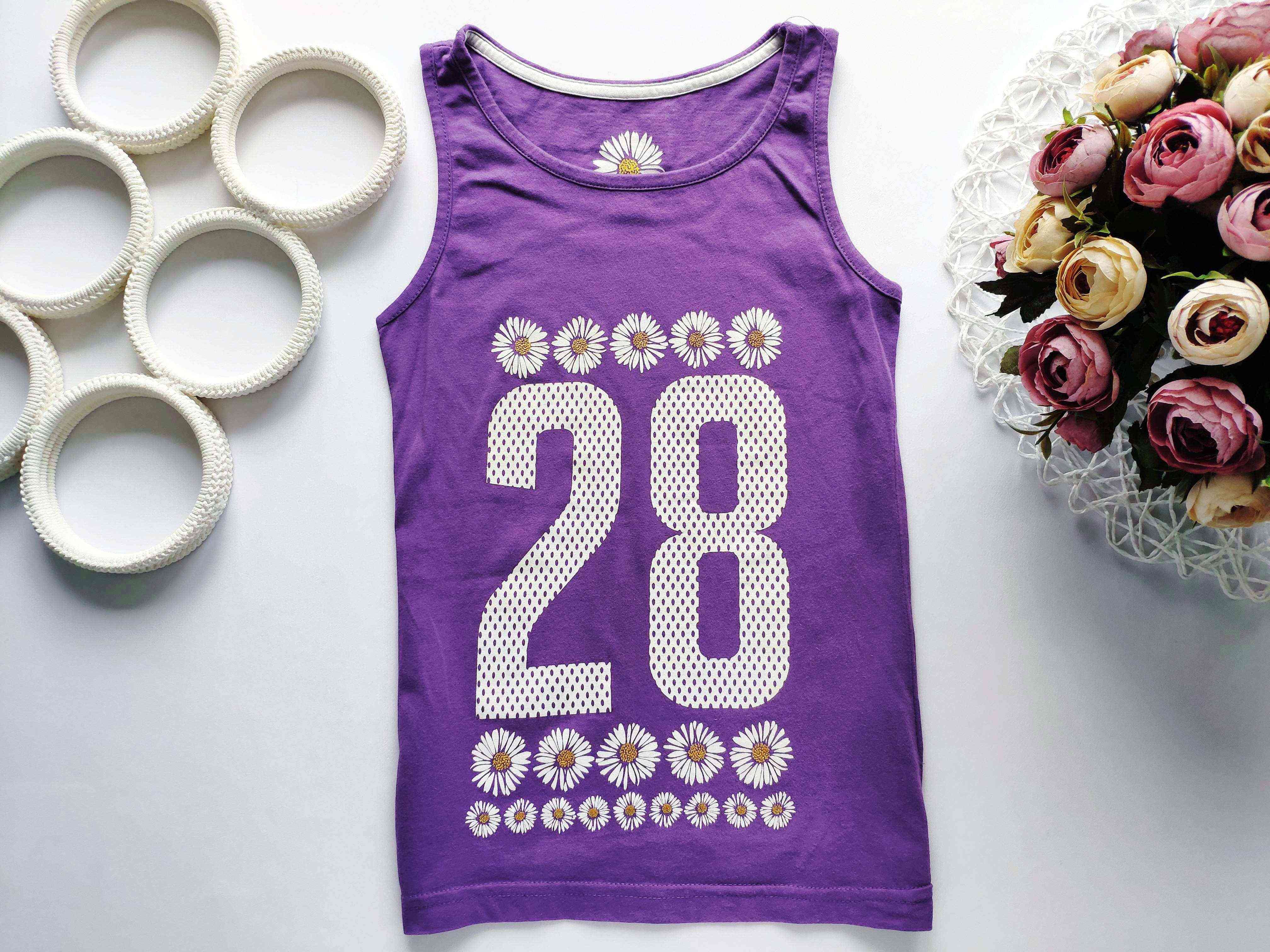 7-8 років, зріст 128 Футболка - майка для дівчинки