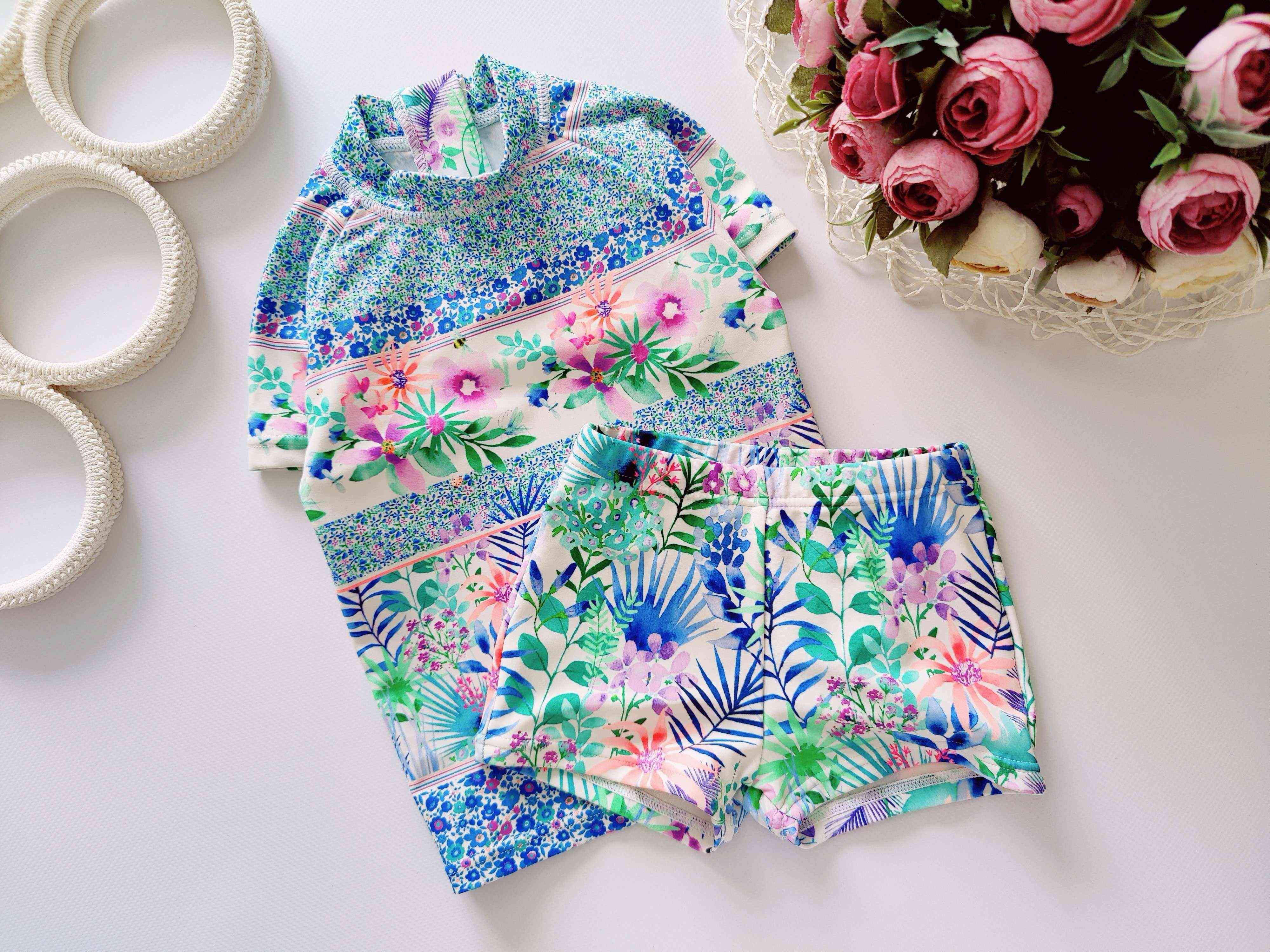 6,9 міс, зріст 74 Купальний костюм для дівчинки