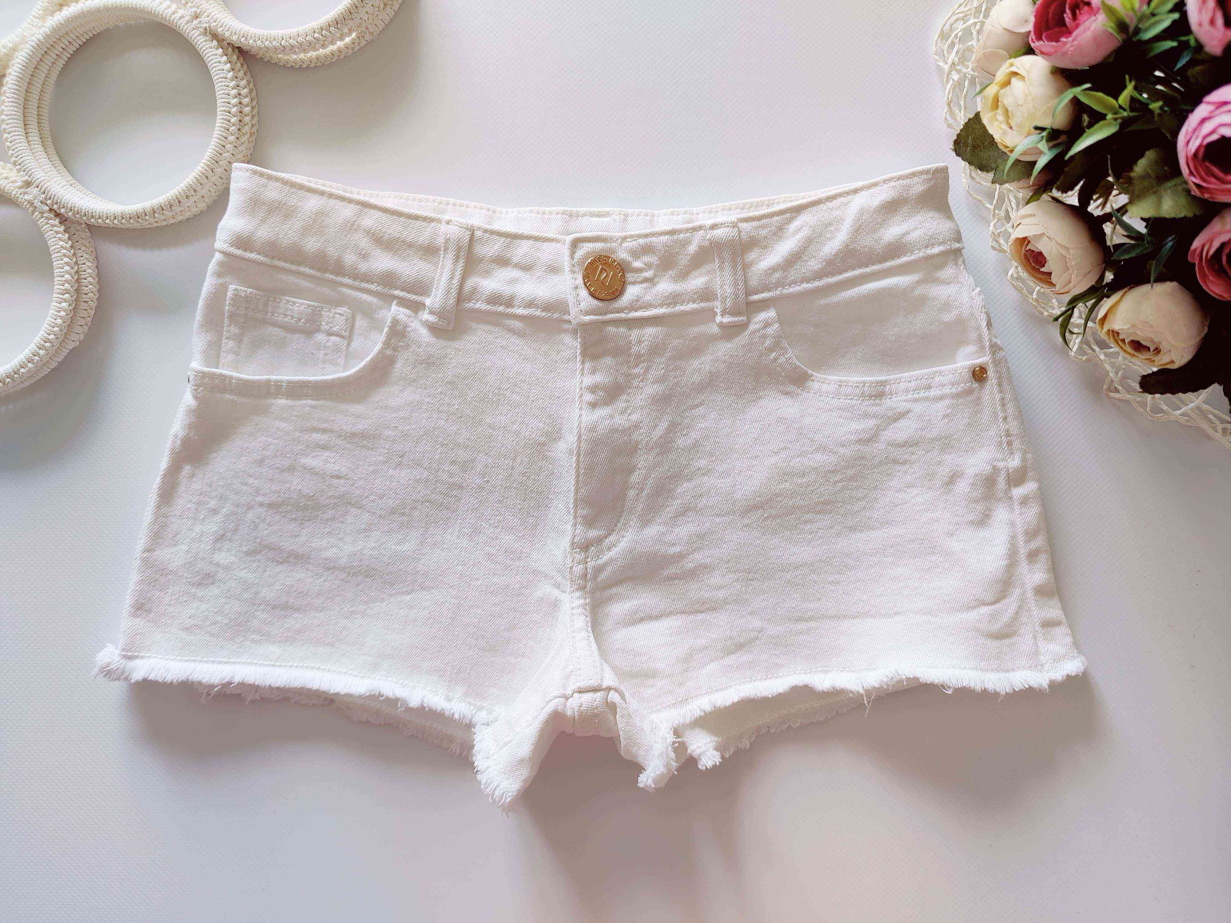 9,10 років, зріст 140 Білі джинсові шорти