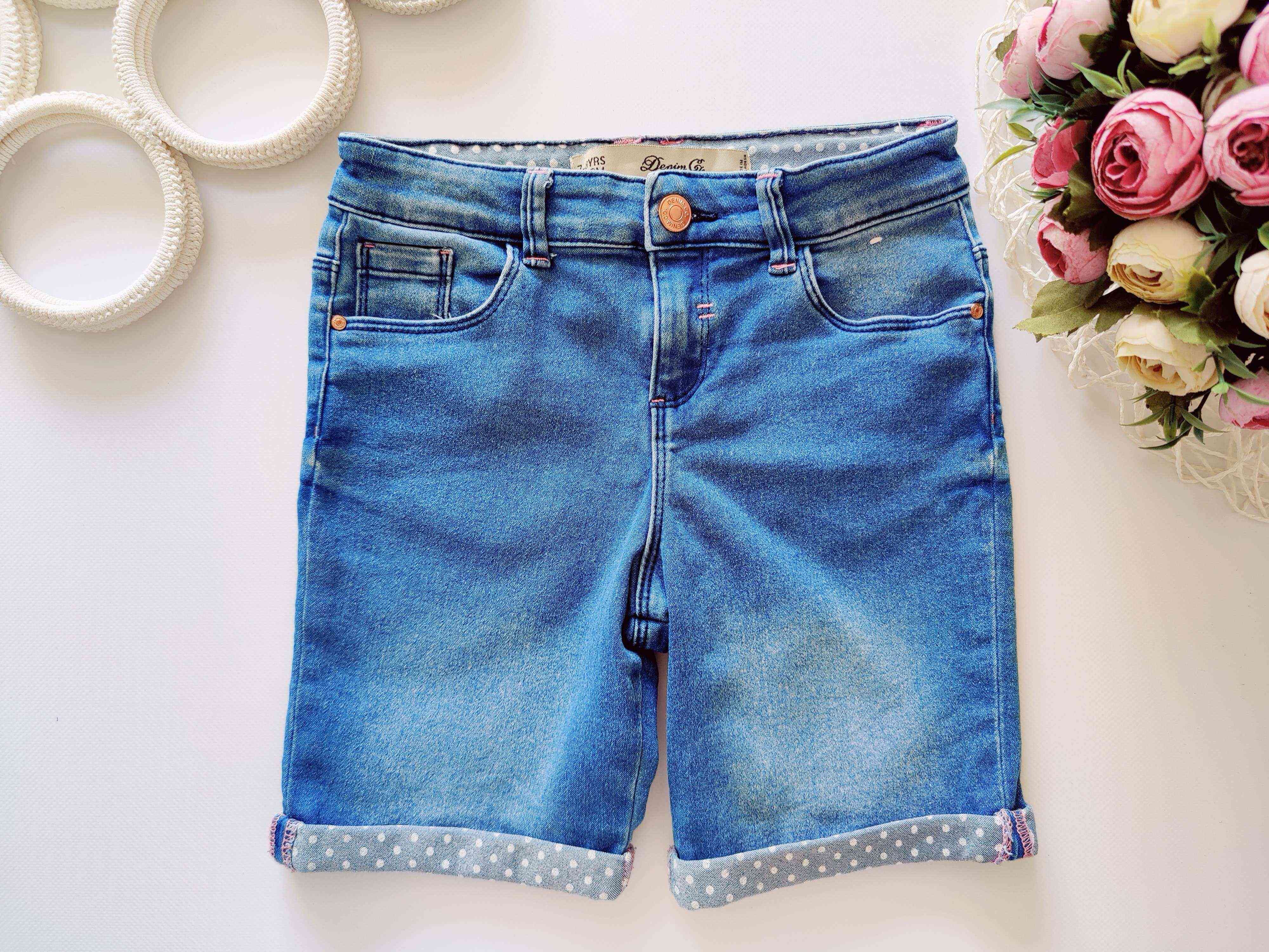 7,8 лет, рост 128 Стрейчевые удленненные шорты